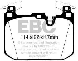 EBC Brakes - EBC Brakes DP32360C Redstuff Ceramic Low Dust Brake Pads for 15-21 M2 M3 M4 - Image 1