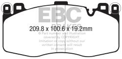 EBC Brakes - EBC Brakes DP32370C Redstuff Ceramic Low Dust Brake Pads for 15-21 X5/X6 - Image 1