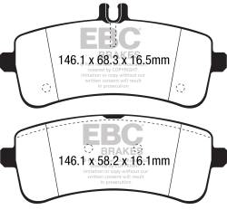 EBC Brakes - EBC Brakes DP32350C Redstuff Ceramic Low Dust Brake Pads - Image 1
