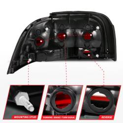 Anzo USA - Anzo USA 321350 Taillight Assembly for 96-98 Ford Mustang - Image 5