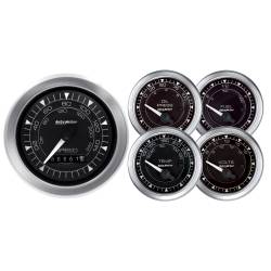 AutoMeter - AutoMeter 8100 Chrono Electric Speedometer Gauge Kit 5Pc 3-3/8" & 2-1/16" - Image 1