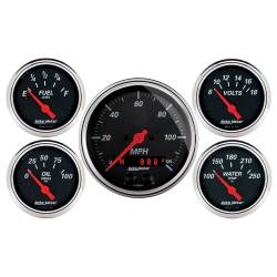 AutoMeter - AutoMeter 1450 Designer Black GPS Speedometer 5 Gauge 3-3/8" & 2-1/16" - Image 1