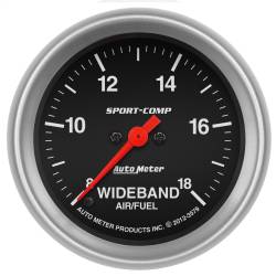AutoMeter - AutoMeter 3579 Sport-Comp Wide Band Air Fuel Ratio Kit 8:1-18:1 AFR 2-5/8" - Image 1