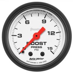 AutoMeter - AutoMeter 5702 Phantom Mechanical Boost Gauge 0-15PSI 2-1/16" - Image 1