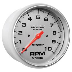 AutoMeter - AutoMeter 200801-33 Marine Tachometer Silver 0-10000RPM 5" - Image 3