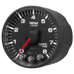 AutoMeter - AutoMeter P334328 Spek-Pro In-Dash Tachometer Black/Black 8000RPM 2-1/16" - Image 2
