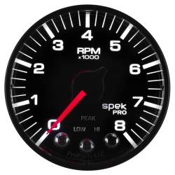 AutoMeter - AutoMeter P334328 Spek-Pro In-Dash Tachometer Black/Black 8000RPM 2-1/16" - Image 4