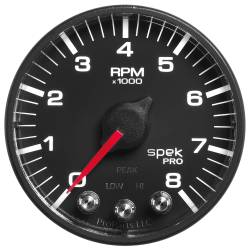 AutoMeter - AutoMeter P334328 Spek-Pro In-Dash Tachometer Black/Black 8000RPM 2-1/16" - Image 1