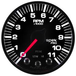 AutoMeter - AutoMeter P336328 Spek-Pro In-Dash Tachometer Black/Black 11000 RPM 2-1/16" - Image 4