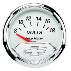 AutoMeter - AutoMeter 1391-00408 Elec Voltmeter Gauge 8-18V 2-1/16" for Chevy Heri Bowtie - Image 1