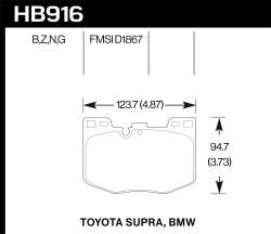 Hawk Performance - Hawk Performance HB916Z.740 Performance Ceramic Disc Brake Pad - Image 1