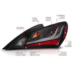 Anzo USA - Anzo USA 321347 Taillight Assembly for 10-16 Genesis Coupe - Image 2