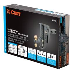 CURT - CURT 45955 Rebellion XD Adjustable Cushion Hitch 2.5" Shank 2" 2-5/16" Balls 2 - Image 2