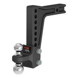 CURT - CURT 45936 Deep-Drop Adjustable Trailer Hitch Ball Mount w/Dual Ball 2" Shank 15 - Image 1