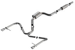 Borla - Borla 140850SB S-Type Cat-Back Exhaust One Split RR Exit for 19-21 VW Jetta GLI - Image 1