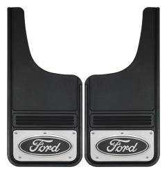 Gatorback - Gatorback 12"x26" Cut-Style Black Mud Flaps Ford Oval Logo GA1226CUTF - Image 1