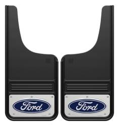 Gatorback - Gatorback 12"x26" Cut-Style Black Mud Flaps Ford Oval Logo GA1226CUTF-C - Image 1