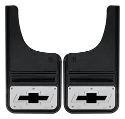 Gatorback - Gatorback 12"x23" Cut-Style Black Mud Flaps Bowtie Logo GB1223CUTBT-B - Image 1