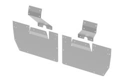 Gatorback 21" Rear Dually Mud Flap Brackets-Silver for RAM 3500 GB768052