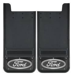 Gatorback - Gatorback 12"x26" Universal Black Mud Flaps Ford Oval Logo GB1226F-FULL - Image 1
