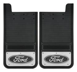 Gatorback - Gatorback 12"x23" Universal Black Mud Flaps Ford Oval Logo GB1223F-B - Image 1