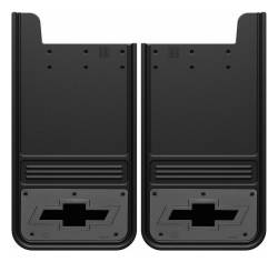 Gatorback - Gatorback 12"x23" Universal Black Mud Flaps Bowtie Logo GM1223BT - Image 1