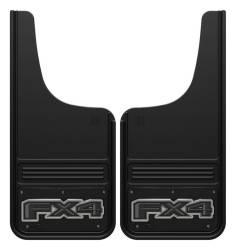Gatorback - Gatorback 12"x26" Cut-Style Black Mud Flaps FX4 Logo GA1226CUTFX4-W2 - Image 1
