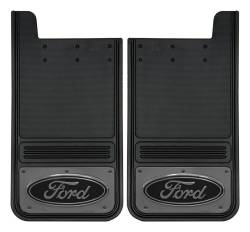 Gatorback - Gatorback 12"x23" Universal Black Mud Flaps Ford Oval Logo GM1223F-B - Image 1