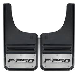Gatorback - Gatorback 12"x23" Cut-Style Black Mud Flaps F250 Logo GB1223CUTF250 - Image 1