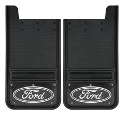 Gatorback - Gatorback 12"x23" Universal Black Mud Flaps Ford Oval Logo GB1223F-FULL - Image 1