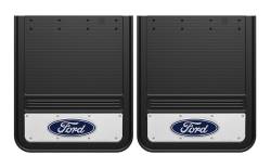 Gatorback - Gatorback 21"x24" Rear Dually Black Mud Flaps Ford Oval Logo GB2124F-C - Image 1