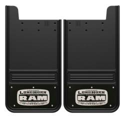 Gatorback - Gatorback 12"x23" Universal Black Mud Flaps for Longhorn Logo GB1223L-W - Image 1