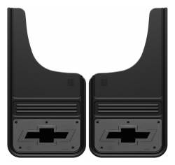 Gatorback - Gatorback 12"x23" Cut-Style Black Mud Flaps Bowtie Logo GM1223CUTBT - Image 1