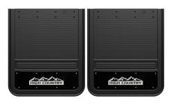 Gatorback - Gatorback GB2124HC-W 21"x24" Rear Dually Black Mud Flaps High Country Logo - Image 1