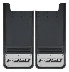 Gatorback - Gatorback 12"x26" Universal Black Mud Flaps F350 Logo GB1226F350 - Image 1