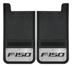 Gatorback - Gatorback 12"x23" Universal Black Mud Flaps F150 Logo GB1223F150 - Image 1