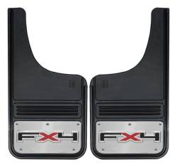 Gatorback - Gatorback 12"x23" Cut-Style Black Mud Flaps FX4 Logo GB1223CUTFX4 - Image 1