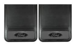Gatorback - Gatorback 21"x24" Rear Dually Black Mud Flaps Ford Oval Logo GM2124F-B - Image 1