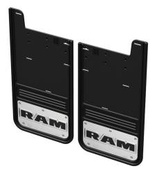 Gatorback GCR38R-RT 12" Black Rear Mud Flap Set for RAM 2500/3500
