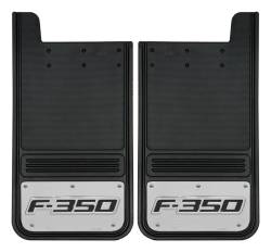 Gatorback - Gatorback 12"x23" Universal Black Mud Flaps F350 Logo GB1223F350 - Image 1