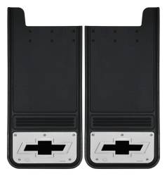 Gatorback - Gatorback 12"x26" Universal Black Mud Flaps Bowtie Logo GB1226BT-B - Image 1