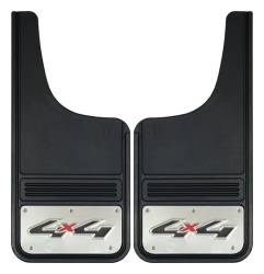 Gatorback - Gatorback 12"x26" Cut-Style Black Mud Flaps 4x4 Logo GB1226CUT4X4 - Image 1