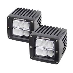 Go Rhino - Go Rhino 751002 Bright Series 3x3 Cube LED Flood Lights Pair - Image 1