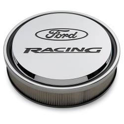 Ford Performance Parts - Ford Performance 302-384 Slant Edge Air Cleaner Kit Chrome w/Ford Racing Emblem - Image 1