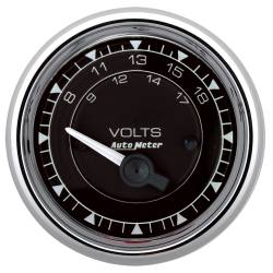 AutoMeter - AutoMeter 9792 Chrono Chrome Voltmeter Gauge 8-18V 2-1/16" - Image 1