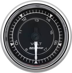 AutoMeter - AutoMeter 9791 Chrono Chrome Voltmeter Gauge 8-18V 2-1/16" Stepper Motor - Image 1