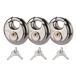 CURT - CURT 23085 Stainless Steel Disc Locks 3-Pack - Image 1