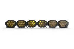 Morimoto BAR-3ROW-017 43" 6-Pod HXB Triple Row BangerBar LED Light Bar Yellow
