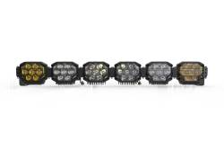 Morimoto BAR-3ROW-018 43" 6-Pod HXB 3 Row BangerBar LED Light Bar White/Yellow