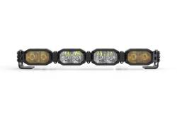 Morimoto BAR-1ROW-006 16" 4-Pod HXB 1 Row BangerBar LED Light Bar White/Yellow